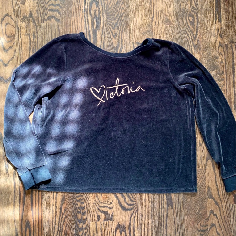 Victorias Secret Velour Open Back Top